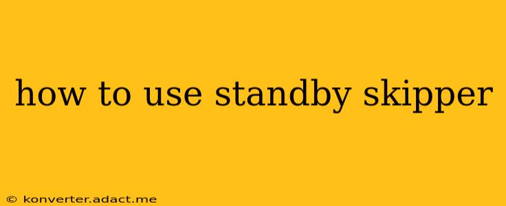 how to use standby skipper