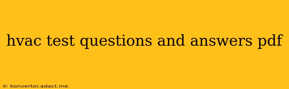 hvac test questions and answers pdf