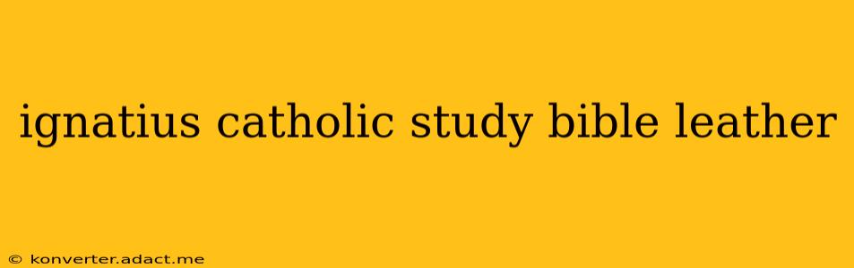 ignatius catholic study bible leather