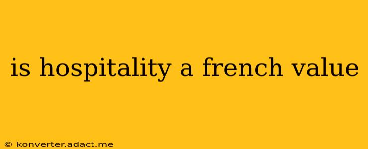 is hospitality a french value