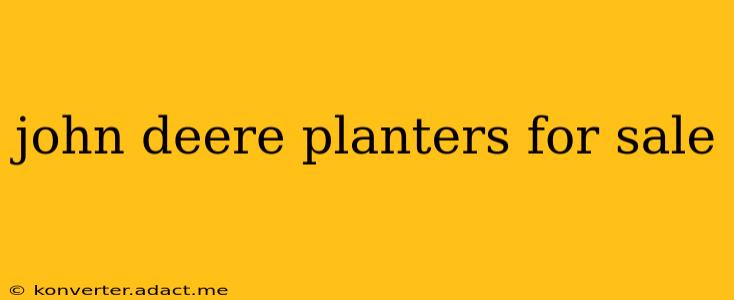 john deere planters for sale