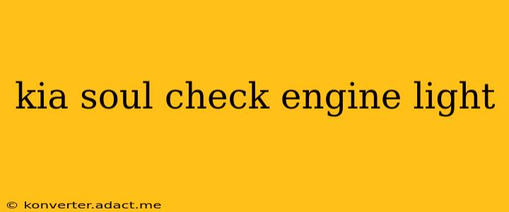 kia soul check engine light