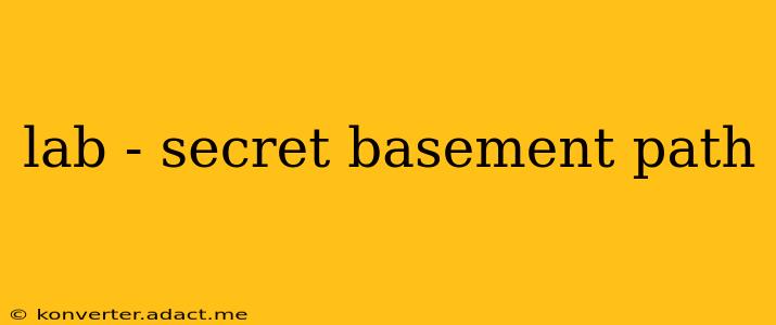 lab - secret basement path
