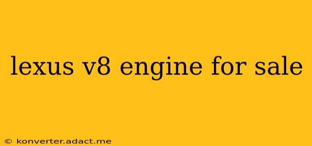 lexus v8 engine for sale