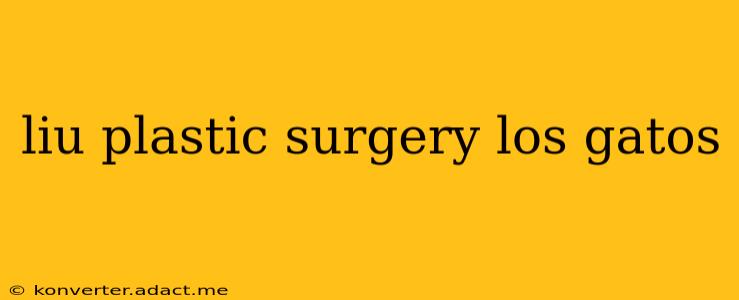 liu plastic surgery los gatos