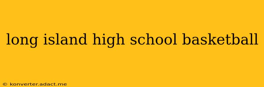 long island high school basketball
