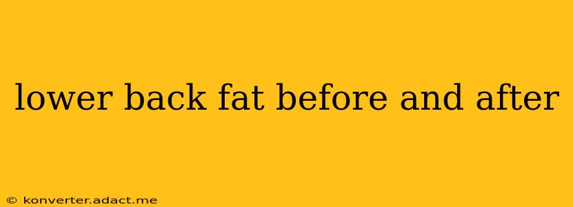 lower back fat before and after