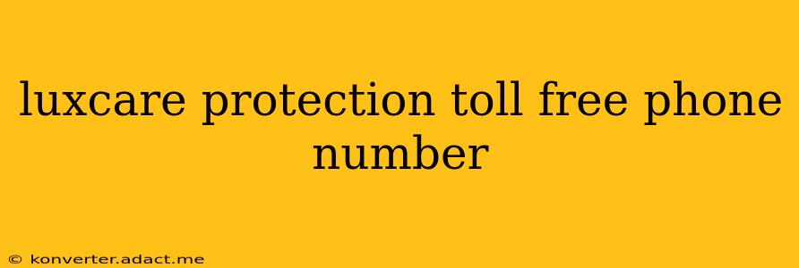 luxcare protection toll free phone number