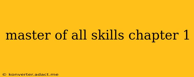 master of all skills chapter 1