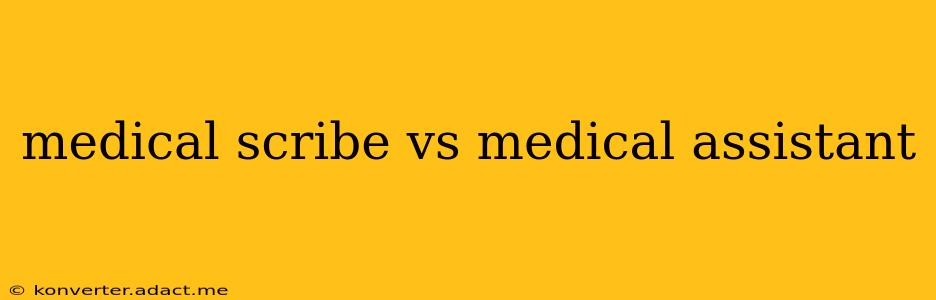 medical scribe vs medical assistant