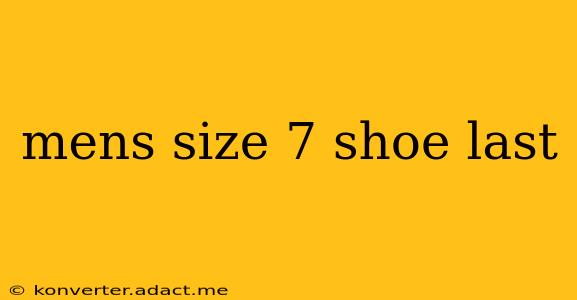 mens size 7 shoe last