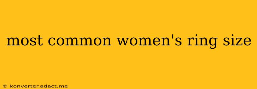 most common women's ring size