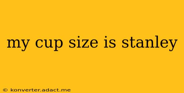 my cup size is stanley