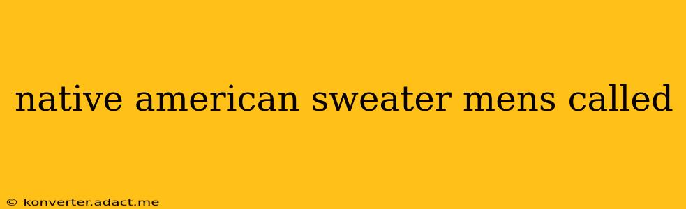 native american sweater mens called