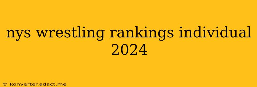 nys wrestling rankings individual 2024