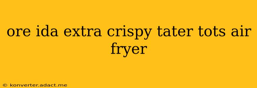 ore ida extra crispy tater tots air fryer