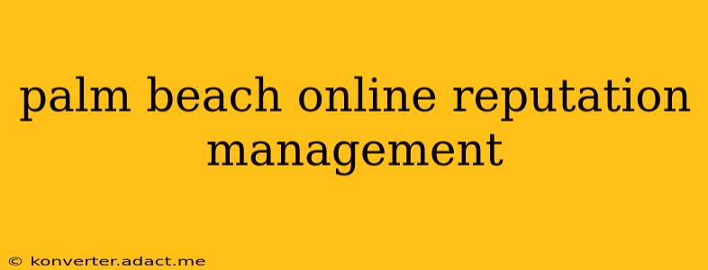palm beach online reputation management