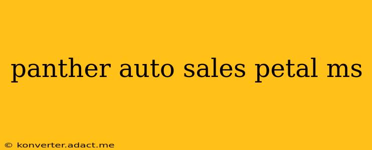 panther auto sales petal ms