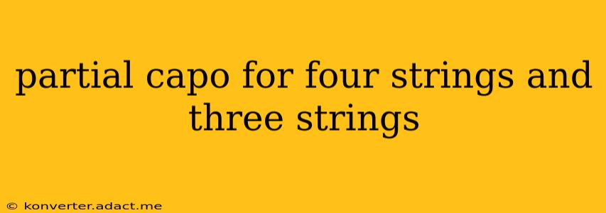 partial capo for four strings and three strings
