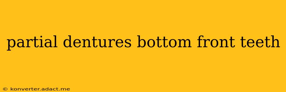 partial dentures bottom front teeth