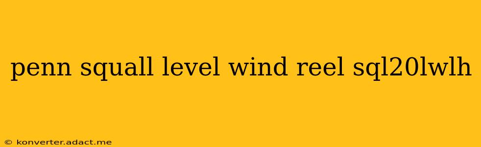 penn squall level wind reel sql20lwlh