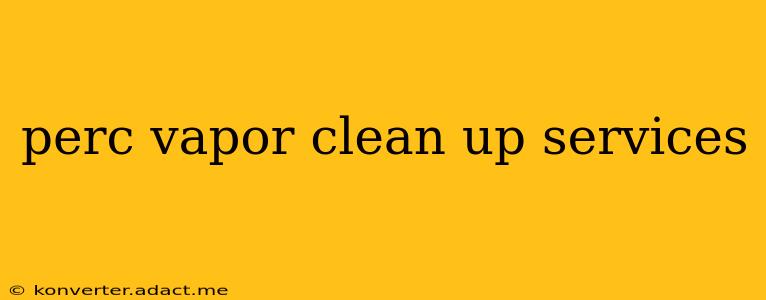 perc vapor clean up services