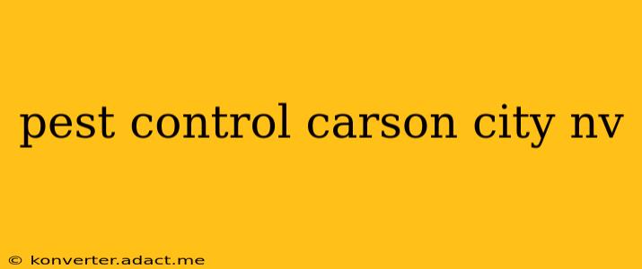 pest control carson city nv