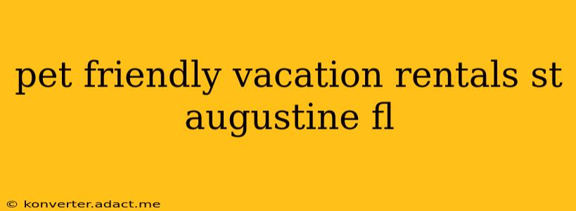 pet friendly vacation rentals st augustine fl