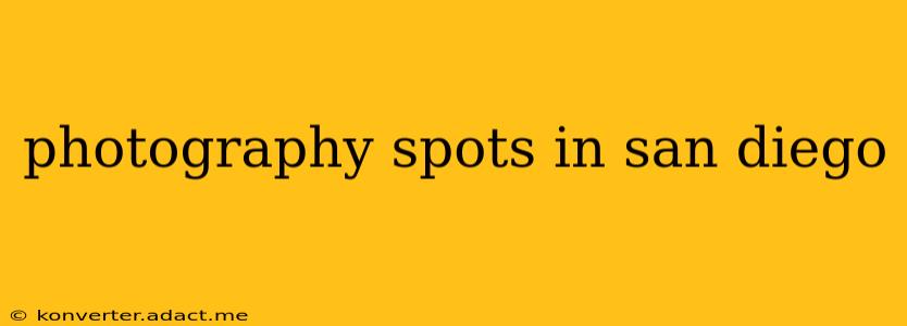photography spots in san diego