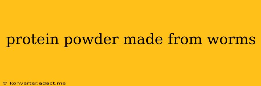 protein powder made from worms