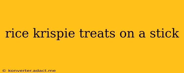 rice krispie treats on a stick