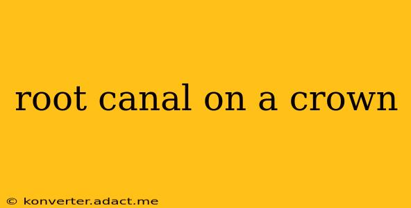 root canal on a crown