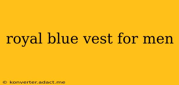 royal blue vest for men