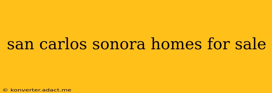san carlos sonora homes for sale
