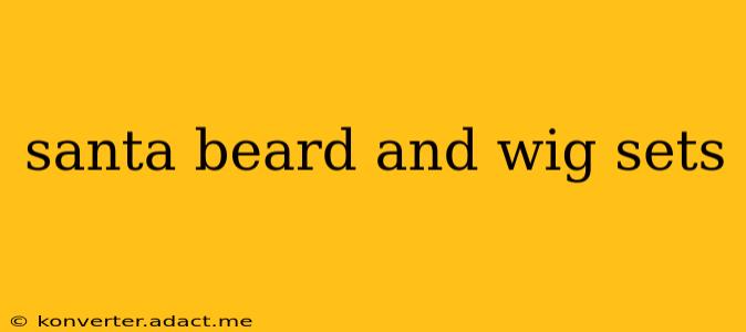 santa beard and wig sets
