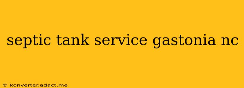 septic tank service gastonia nc