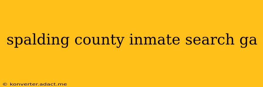 spalding county inmate search ga