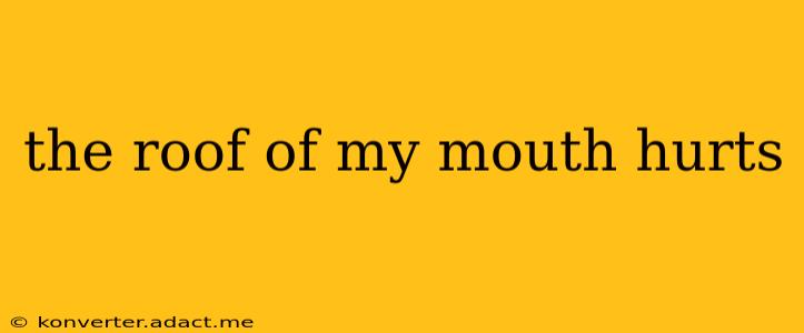 the roof of my mouth hurts