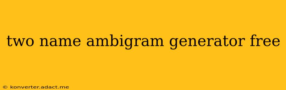 two name ambigram generator free
