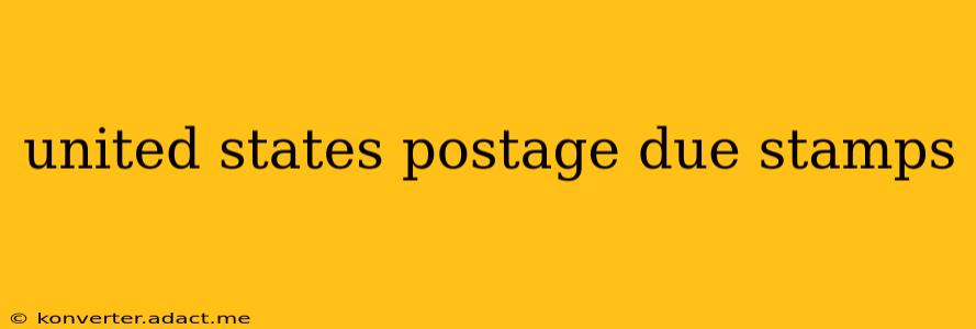 united states postage due stamps