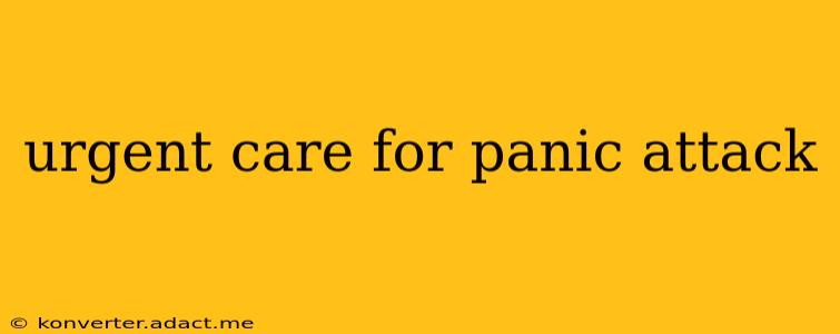 urgent care for panic attack