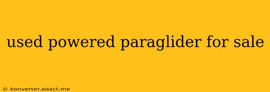 used powered paraglider for sale