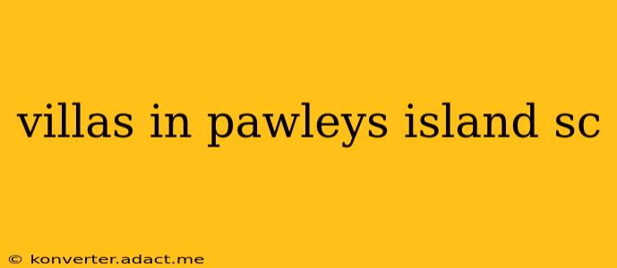 villas in pawleys island sc