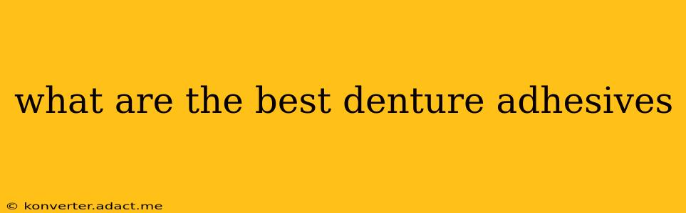 what are the best denture adhesives