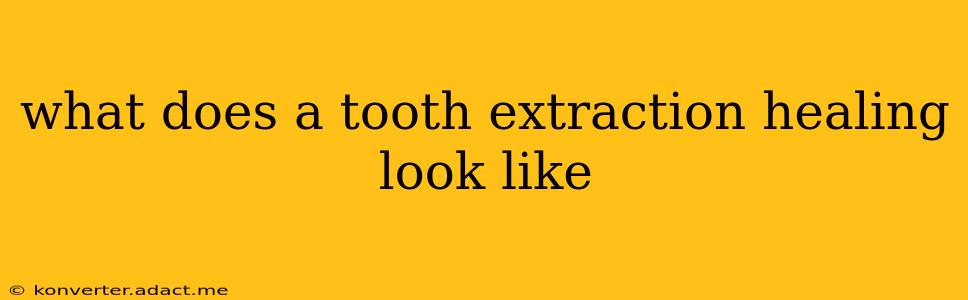 what does a tooth extraction healing look like