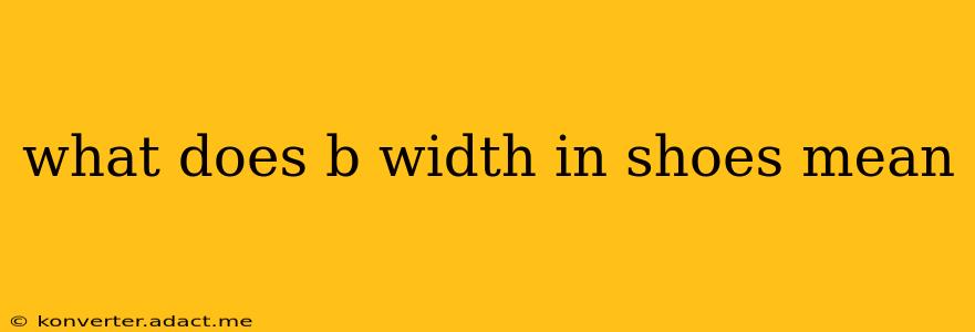 what does b width in shoes mean