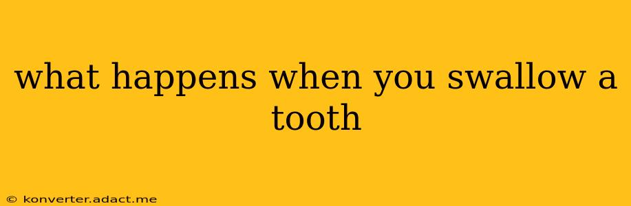 what happens when you swallow a tooth