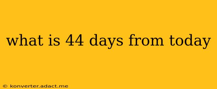 what is 44 days from today