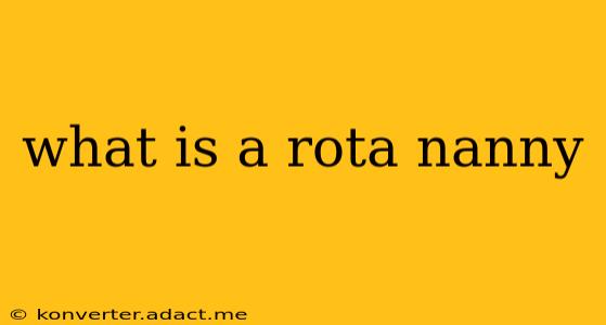 what is a rota nanny