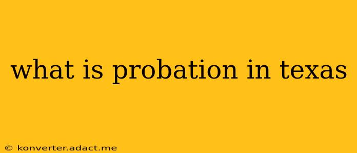 what is probation in texas